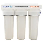 Проточный фильтр питьевой воды Aqualite TRIO под кухонную мойку с краном питьевой воды - фото