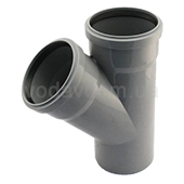 Канализационный тройник Ostendorf ПП d75хd75 угол 45° (113200) - фото