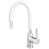 Смеситель для кухни FERRO ZUMBA BZA4W (белый) (гибкий излив) - фото