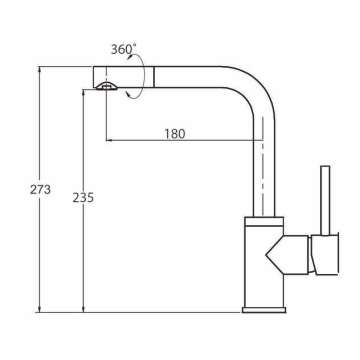 Змішувач Aquasanita Forte 5553 - фото
