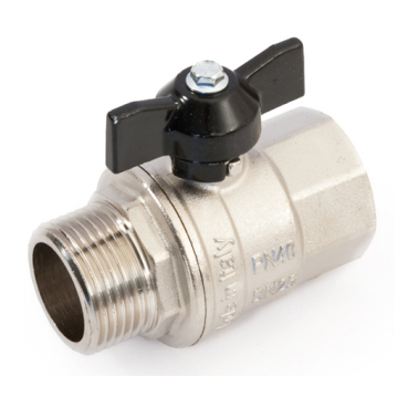 Кран шаровый полнопроходной General Fittings 3/4'' ВН PN40 (7100.M2) - фото