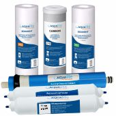 Полный набор картриджей Aqualite OSMO-6 (AQ-RO6) для осмоса с минерализатором - фото