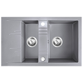 Кухонная мойка из гранита Ferro Mezzo II DRGM3/48/79GA - фото