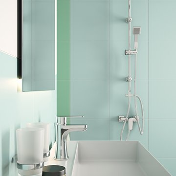 Смеситель для душа (настенный) FERRO ALGEO SQUARE BAQ7 - фото