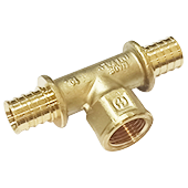 Тройник с внутренней резьбой латунь General Fittings d32/ВР 1'' (3400.12) - фото