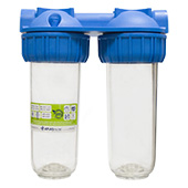 Фильтр-колба Atlas Filtri DUPLEX PLUS 3P 3/4'' (латунь) 10'' (senior) AFO SX TS 45°C 8bar RA112T411 - фото