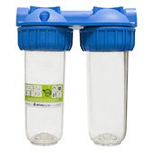 Фильтр-колба Atlas Filtri DUPLEX PLUS 3P 3/4'' (латунь) 10'' (senior) AFO SX TS 45°C 8bar RA112T411 - фото