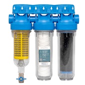 Фильтр Atlas HYDRA RAINMASTER TRIO Ø1/2'' + картриджи RAH, LA, FA 45°C 8bar RA6095214 - фото