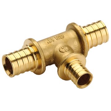 Тройник редукционный латунь General Fittings d32/d25/d32 (3400.13) - фото