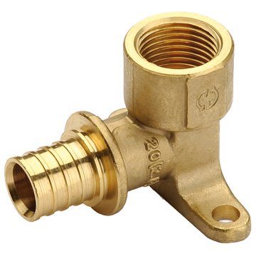 Монтажне коліно латунь з різьбленням ВР 90° General Fittings d20-1/2'' (3400.23) - фото