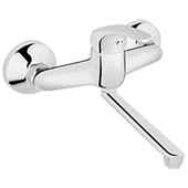 Смеситель для умывальника (настенный) FERRO BASIC BBC3 - фото