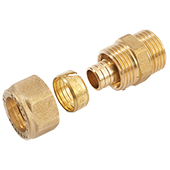 Соединительная муфта General Fittings d16(2,0 мм) - НР1/2'' (3300.01) - фото