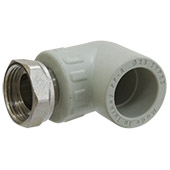 Колено 90° с накидной гайкой KAS 3/4''ВР-25мм (9630004) - фото