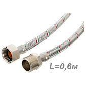 Шланг для смесителя Parigi Parinox® EPDM DN8 ВР 1/2'' х НР 1/2'' 0,6м PN10 - фото