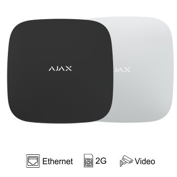 Модуль управления - централь AJAX HUB Ethernet/2G (черный/белый) - фото