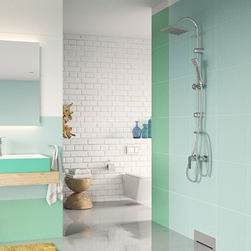 Смеситель для душа (настенный) FERRO ALGEO SQUARE BAQ7 - фото