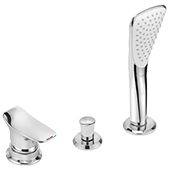 Смеситель для ванной Kludi Ambienta с выдвижной душевой ручкой 534480575 - фото