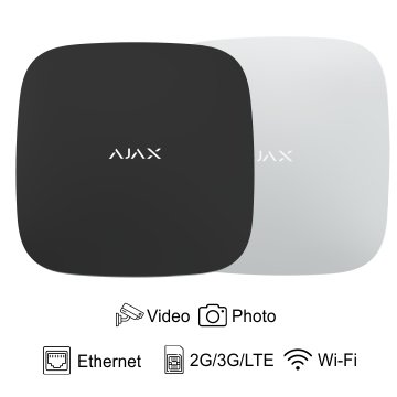 Модуль управления - централь AJAX HUB 2 Plus Ethernet/3G/LTE (черный/белый) - фото