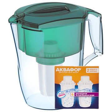 Фільтр-глечик Аквафор Океан А5 червоний (глечик + 3 картриджа) - фото