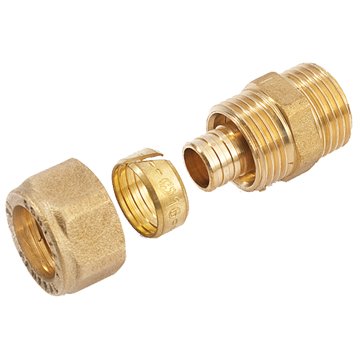 Соединительная муфта General Fittings d16(2,0 мм) - НР1/2'' (3300.01) - фото