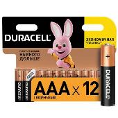 Щелочные батарейки Duracell Basic AAA (LR03) MN2400 12шт - фото