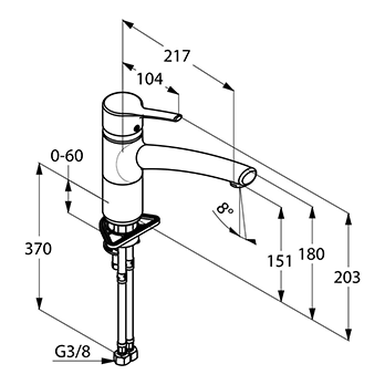Смеситель для кухни Kludi Trendo - фото