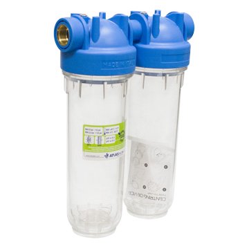 Фільтр-колба ATLAS FILTRI DP DUO TS (прозорий) Ø3/4" OT (латунь) 10'' 45°C 8 bar KIT ZA3110680 - фото