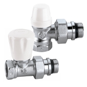 Комплект радиаторных кранов Caleffi 412431 1/2'' (412402 + 431402) - фото