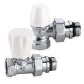 Комплект радиаторных кранов Caleffi 412431 1/2'' (412402 + 431402) - фото
