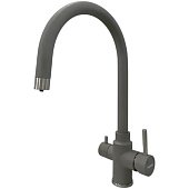 Смеситель для кухни Fabiano SKFC 90ST Grey Metallic с подключением фильтра воды 8232.401.1073 - фото