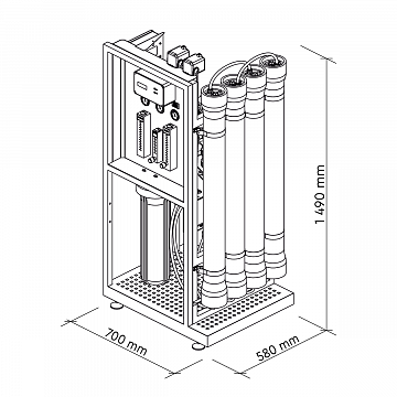 Система обратного осмоса Ecosoft MO24000 1000л/час 2.0кВт/230В - фото