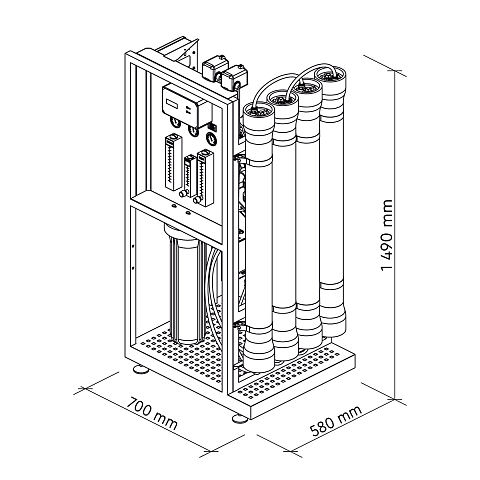 Система обратного осмоса Ecosoft MO24000 1000л/час 2.0кВт/230В - фото