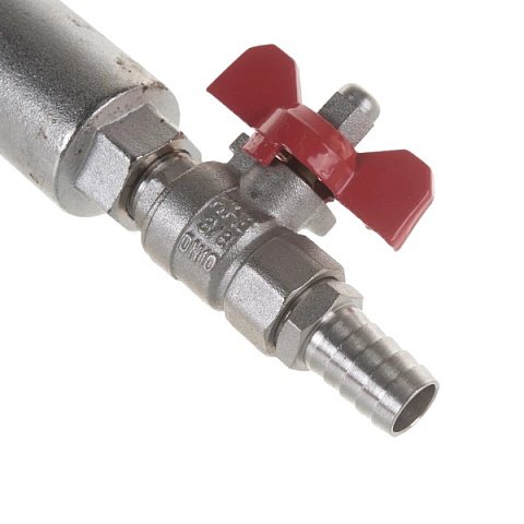 Промывной фильтр для воды Aquafilter FHMB1 G1'' (латунь) 93°C 16bar с картриджем 100mcr и манометром - фото