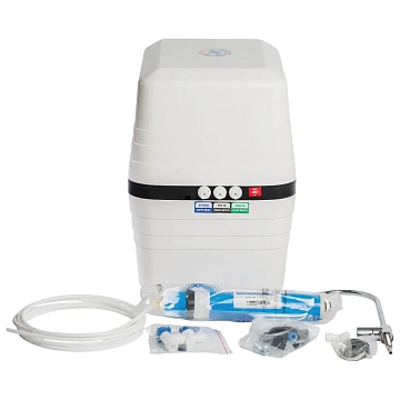 Система зворотного осмосу 5-ти ступенева FIl Tek без помпи LITE ONE (металевий бак - 2,2g, кран - модерн, мембрана - 80 gpd) - фото