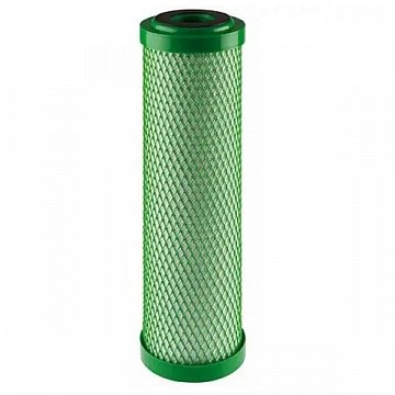 Картридж со спрессованным углем Atlas Filtri CB-EC VOC 10'' SX 10mcr 45°C RE5395108 (очистка от хлора и органических загрязнений) - фото