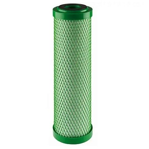 Картридж со спрессованным углем Atlas Filtri CB-EC VOC 10'' SX 10mcr 45°C RE5395108 (очистка от хлора и органических загрязнений) - фото