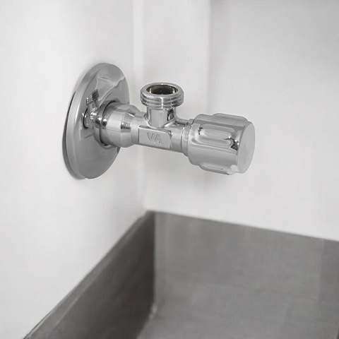 Кран вентильний Albertoni ZAMAC 1/2''х1/2'' з металлічеcкой ручкою С158684 - фото