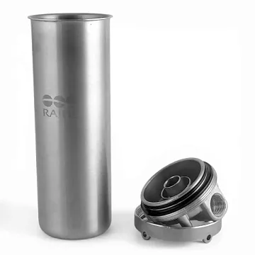 Корпус фільтра Slim 10'' HMS-10B 3/4'' з нержавіючої сталі (комплект: ключ, кронштейн, саморізи) - фото