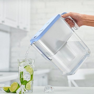 Фільтр-глечик Ecosoft Slim блакитний 3,5/1,7л FMVSLIMBECO - фото