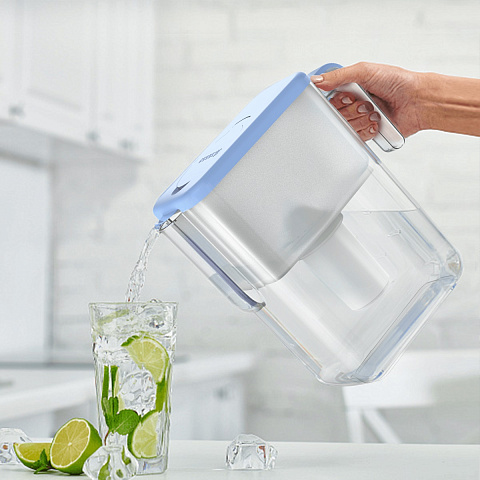 Фільтр-глечик Ecosoft Slim блакитний 3,5/1,7л FMVSLIMBECO - фото