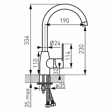 Смеситель для кухни FERRO ALGEO BAG4 - фото