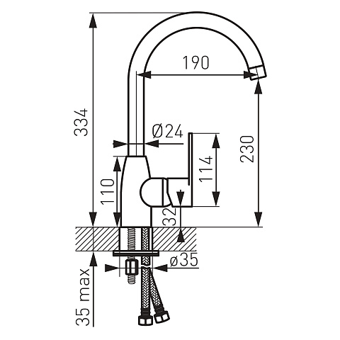 Смеситель для кухни FERRO ALGEO BAG4 - фото