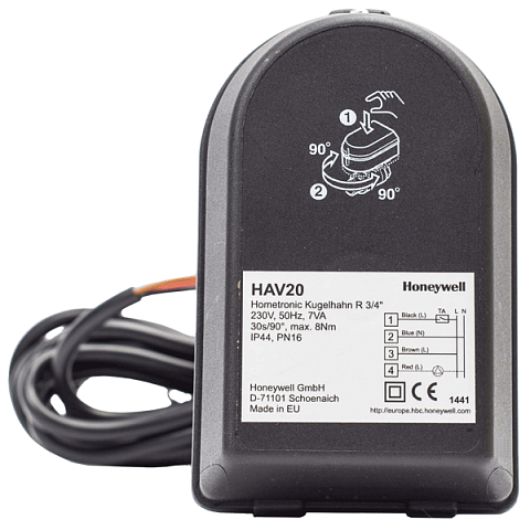 Кран шаровый с электроприводом Resideo (Honeywell) HAV25 1'' - фото