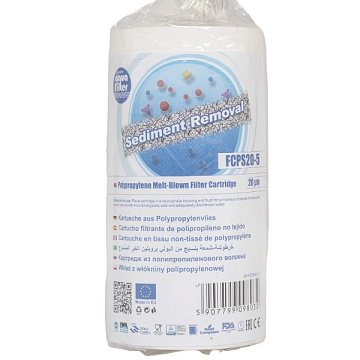 Картридж полипропиленовый Aquafilter FCPS20-5 Ø60x128мм 20mcr 45°C (очистка от механических примесей) - фото