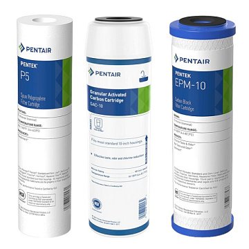 Набор сменных картриджей Pentair (Pentek) 203 для обратного осмоса (P5, GAC, EPM) - фото