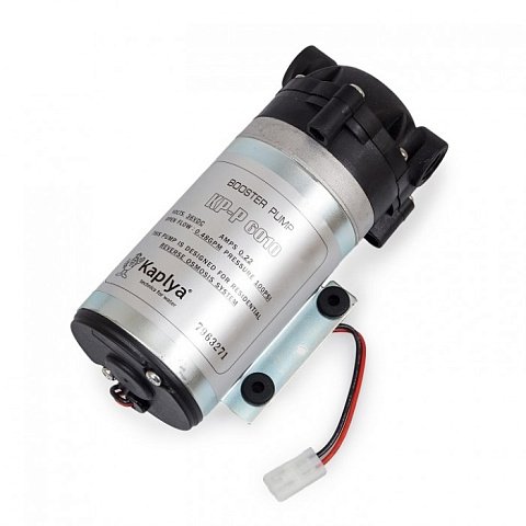 Помпа для зворотного осмосу KP-P6010-S 36V 1,35л/хв 40°C в сборі на кронштейні (для мембран 100-150GPD) - фото