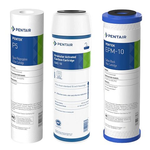 Набір змінних картриджів Pentair 203 для зворотного осмосу (P5, GAC, EPM) - фото