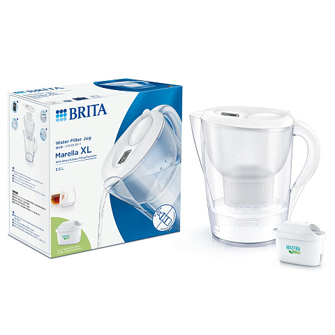 Фильтр-кувшин Brita Marella XL MXpro Белый 3,5/2,0л с картриджем Maxtra PRO (1052780) - фото