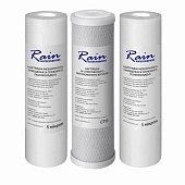 Набор картриджей RAIN OSMO (полипропилен PS5 - карбон блок CTO - полипропилен PS1) - фото