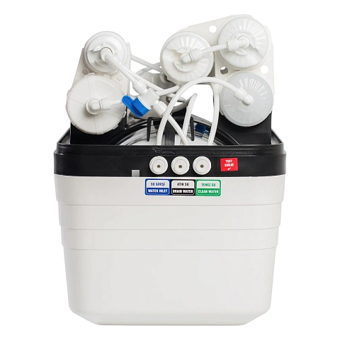 Система зворотного осмосу 5-ти ступенева FIl Tek без помпи LITE ONE (металевий бак - 2,2g, кран - модерн, мембрана - 80 gpd) - фото